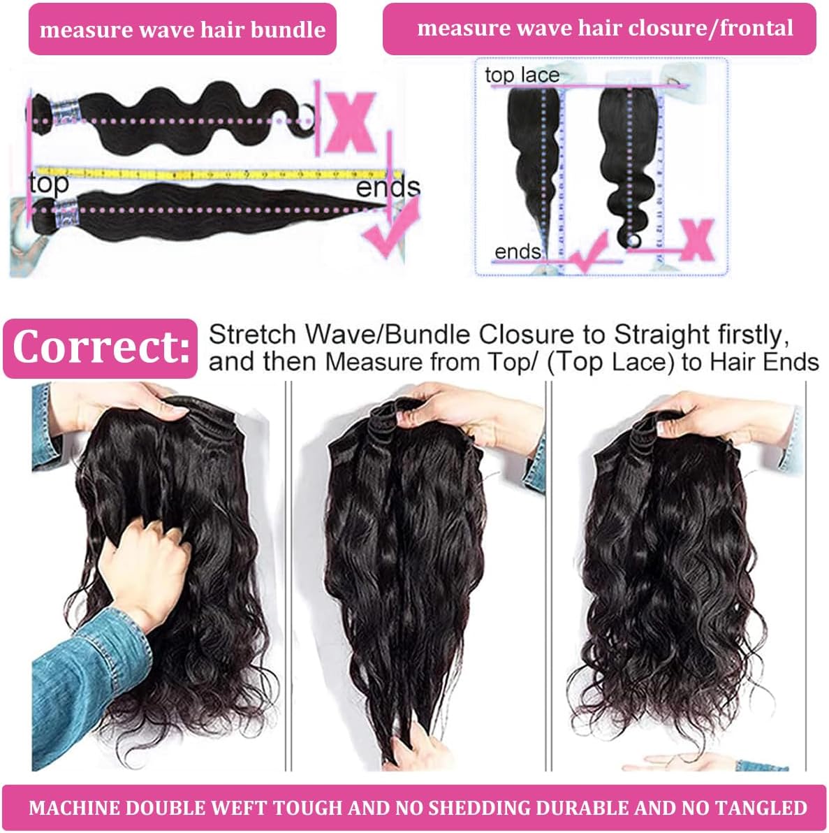 Body Wave Human Hair Bundles 14 16 18 20 Inch 10A Brazilian Virgin Human Hair Extensions for Women 100% Unprocessed Weave 4 Bundles Rallonge Cheveux Humain...