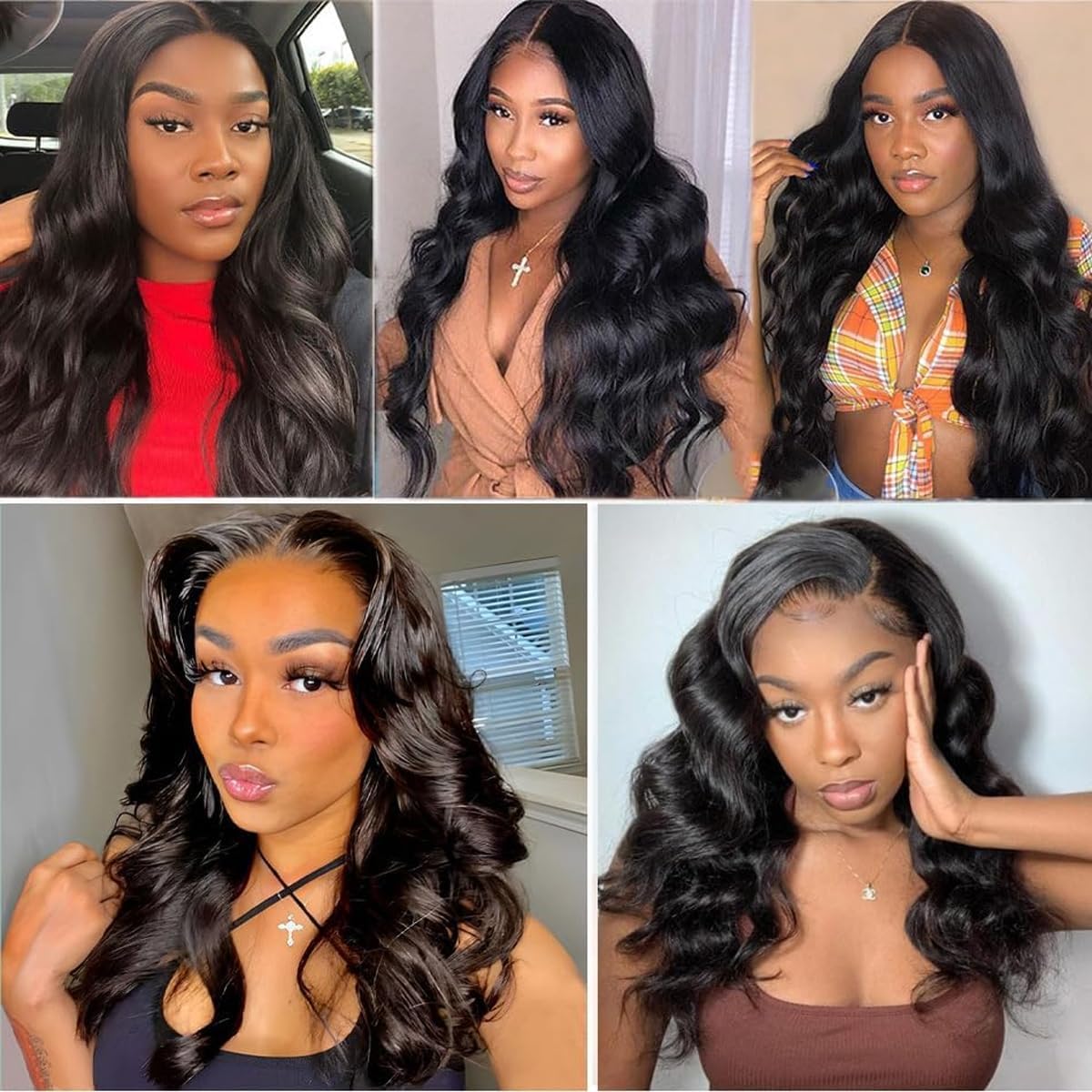 Body Wave Human Hair Bundles 14 16 18 20 Inch 10A Brazilian Virgin Human Hair Extensions for Women 100% Unprocessed Weave 4 Bundles Rallonge Cheveux Humain...