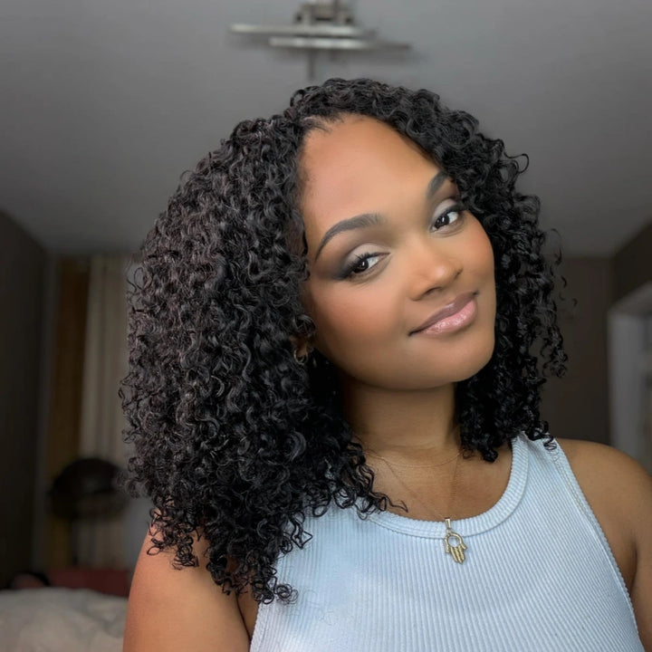 Water Burmese Curly Lightweight Feather Crochet Human Hair