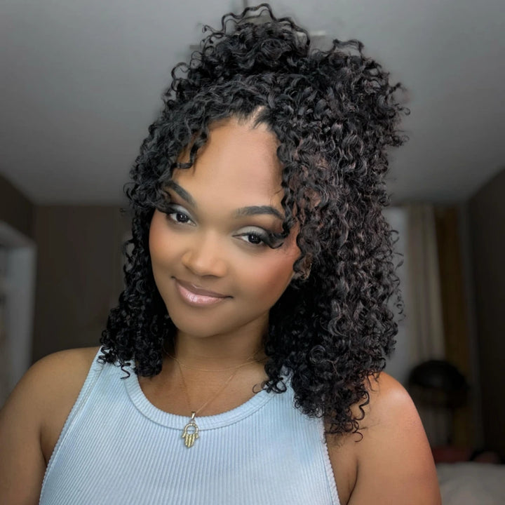 Water Burmese Curly Lightweight Feather Crochet Human Hair