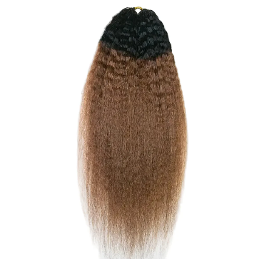 Kinky Straight Lightweight #T1B/30 Color Crochet Human Hair