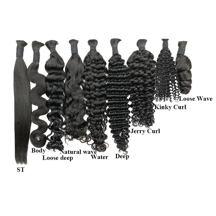 Cheveux humains vierges en vrac pour tressesCheveux humains vierges en vrac pour tresses