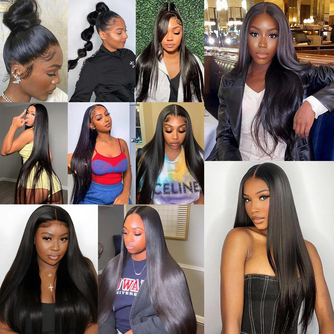 Straight Bundles Human Hair Weave 3 Bundles Brazilian Virgin Hair Straight Bundle 12A Grade Unprocessed Human Hair Extensions Natural Black