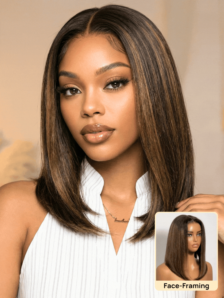 Perruque Bob Yaki Straight Balayage 7x5 – Sans Colle