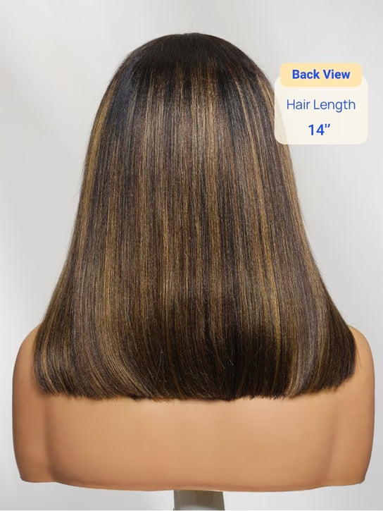 Perruque Bob Yaki Straight Balayage 7x5 – Sans Colle